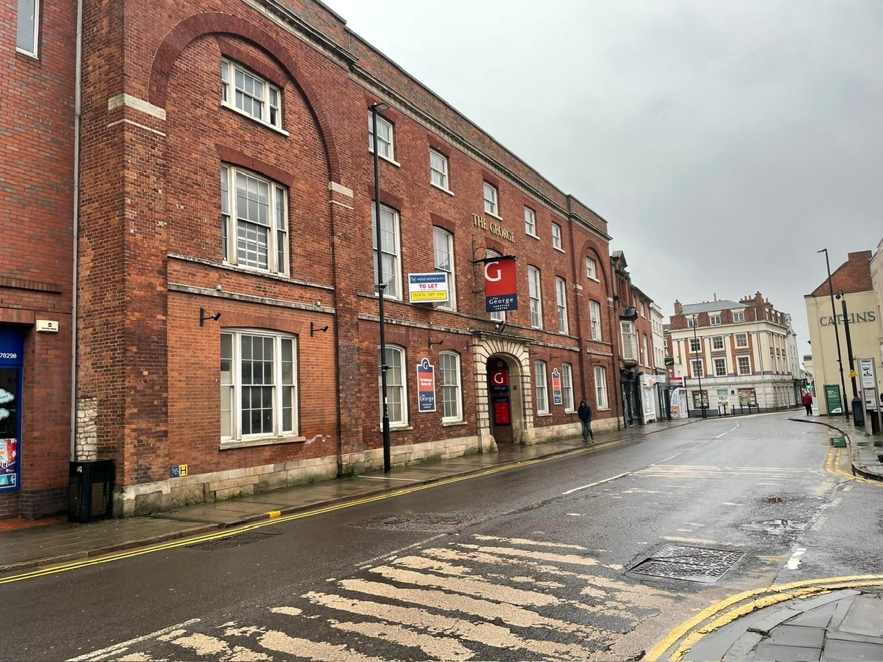 The George Shopping Centre on a Grantham street